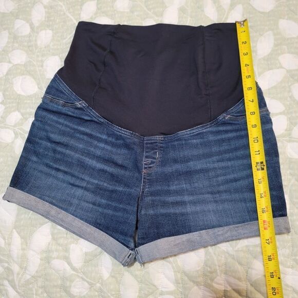 Maternity Blue Jean Shorts - Picture 2 of 7